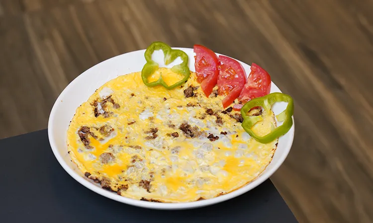 Eggs with meat